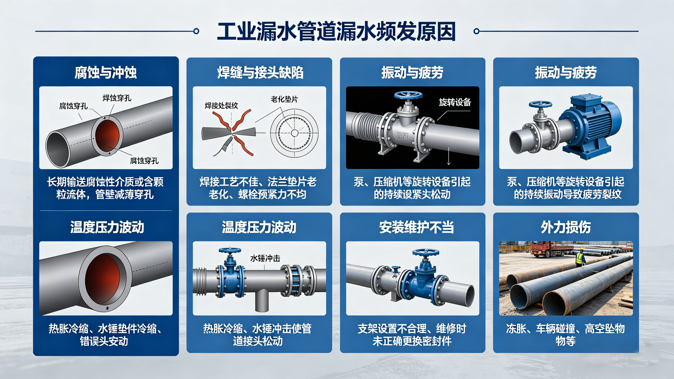 漏水管道漏水怎么辦？工業(yè)場(chǎng)景下的智能檢測(cè)與修復(fù)指南